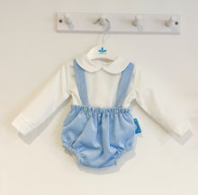 Load image into Gallery viewer, baby blue Corded Dungarees &amp; Top