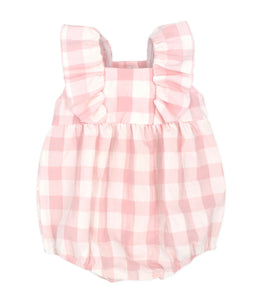 SS24 Pink Check Romper