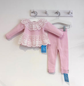 Exclusive Pink Lace legging set