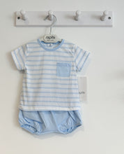 Load image into Gallery viewer, SS24 Blue stripe jam pant set