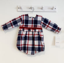 Load image into Gallery viewer, AW23 Red Tartan frill Romper