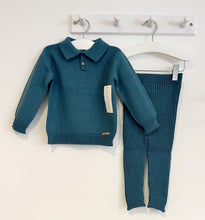 Load image into Gallery viewer, BOTTLE GREEN  Polo &amp; Legging Knit Set