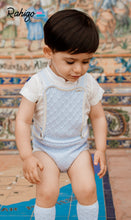 Load image into Gallery viewer, SS24 BABY BLUE &amp; CAMEL Romper set