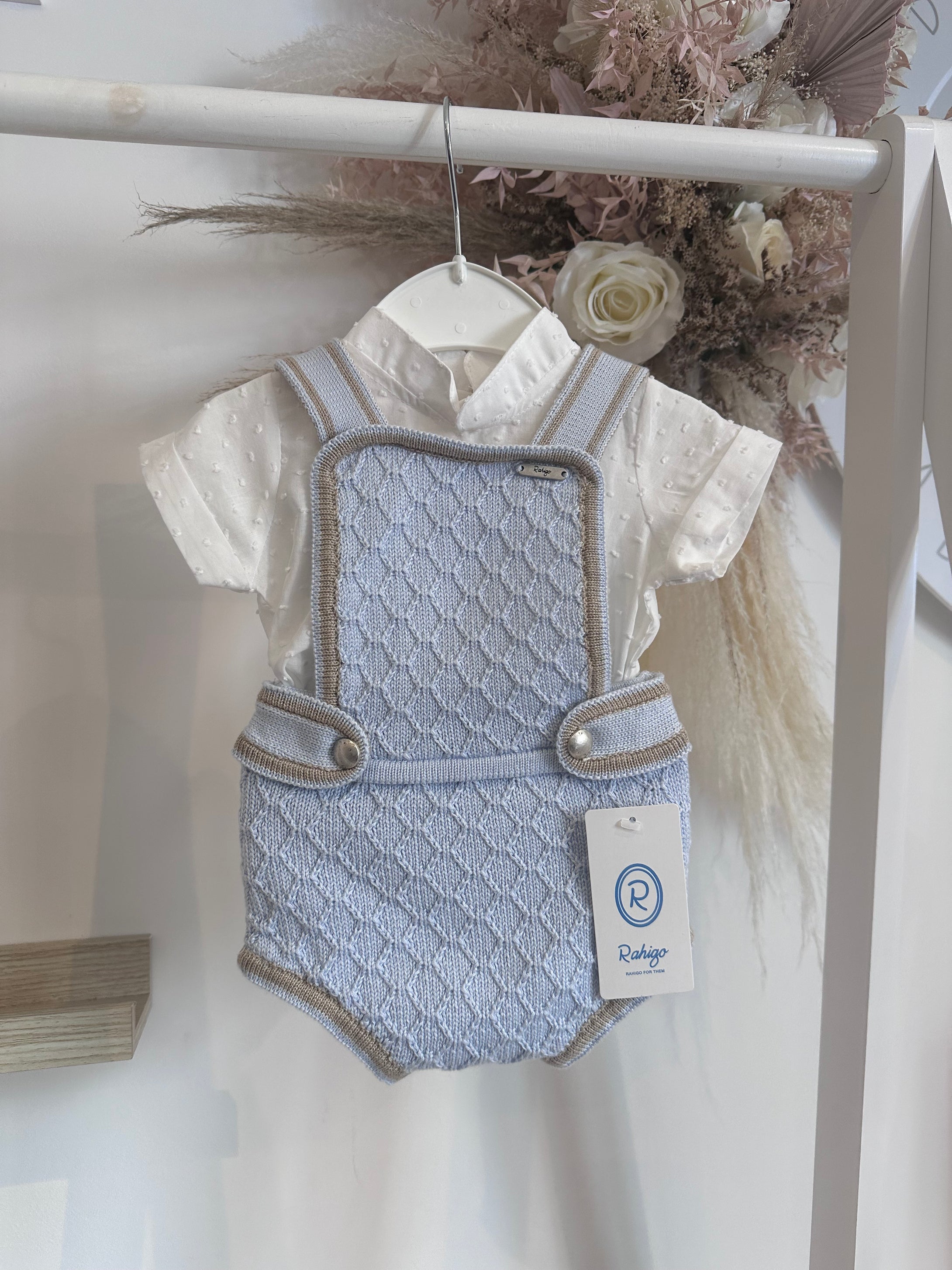 SS24 BABY BLUE & CAMEL Romper set