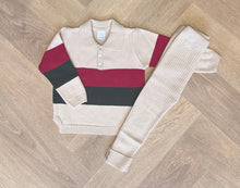 Load image into Gallery viewer, AW23 Beige, green &amp; red Stripe set