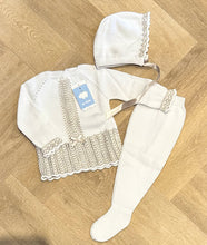 Load image into Gallery viewer, SS24 white &amp; beige knitted set