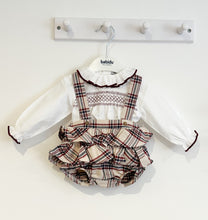 Load image into Gallery viewer, AW23 Tartan frilly Dungaree set