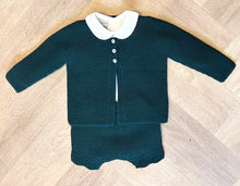 Load image into Gallery viewer, AW23 bottle green knitted 3 peice set
