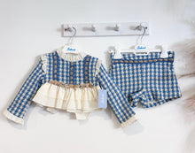 Load image into Gallery viewer, AW23 BLUE Dog tooth short set