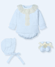 Load image into Gallery viewer, SS24 Blue lace 4 piece knitted set
