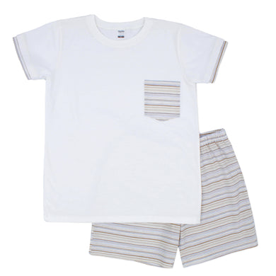 SS24 Stripe shorts set