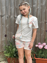 Load image into Gallery viewer, Heart Print Shorts, Top &amp; Bag