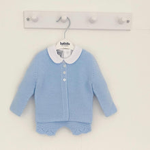 Load image into Gallery viewer, AW24 Baby Blue knitted 3 peice set