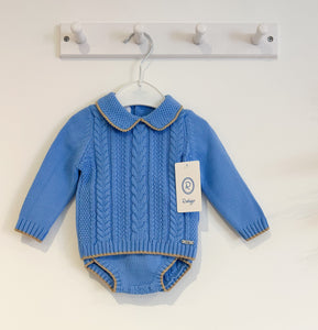 AW23 Blue & Beige Knitted Set
