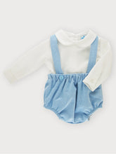 Load image into Gallery viewer, baby blue Corded Dungarees &amp; Top