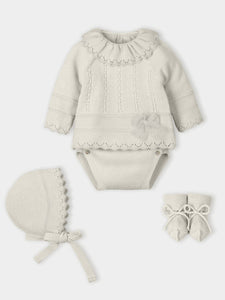 AW23 natural knitted set