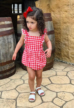 Load image into Gallery viewer, SS23 Red Gingham Romper