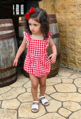 SS23 Red Gingham Romper