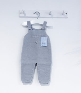AW23 Grey Knitted Dungarees