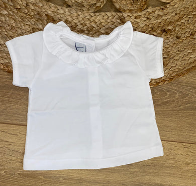 Frilly short sleeve top