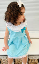Load image into Gallery viewer, SS23 Turquoise gingham Dress