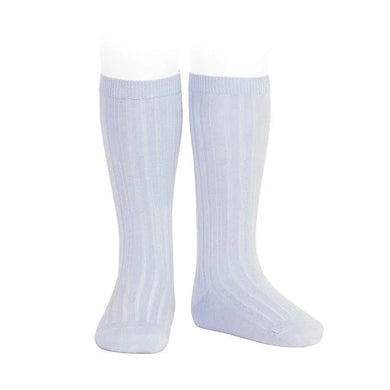 Light Blue Ribbed sock