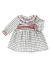 Load image into Gallery viewer, AW22 Grey Smocked Dress