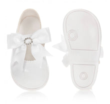 Load image into Gallery viewer, White Large Diamante hard sole shoes