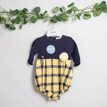 Load image into Gallery viewer, Navy &amp; Yellow Romper