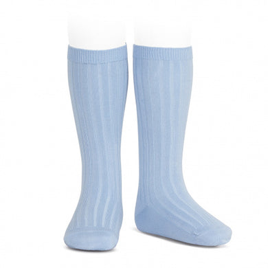 Baby Blue Ribbed socks