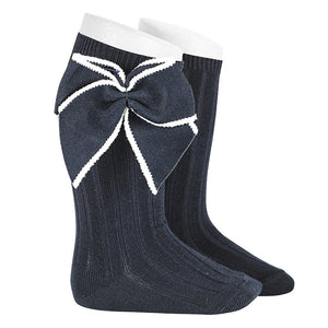 Navy Bow socks