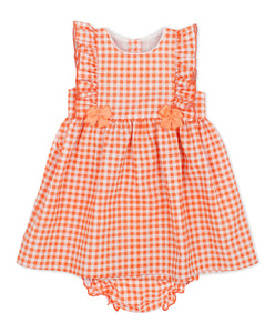 SS23 Orange Check Dress